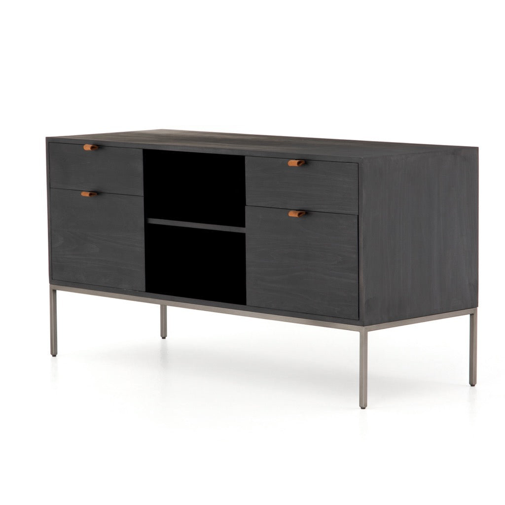 Four Hands Trey Filing Credenza Black Wash