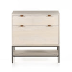 Trey Modular Filing Cabinet Dove Poplar Front View Four Hands