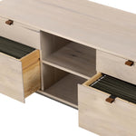 Four Hands Trey Modular Filing Credenza Dove Poplar Open Drawers