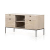 Trey Modular Filing Credenza Dove Poplar Angled View Four Hands