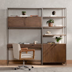 Four Hands Trey Modular Wall Desk W/ 1 Bookcase