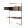 Trey Modular Wall Desk Angled View Open Cabinet