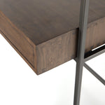 Trey Modular Wall Desk Auburn Poplar Corner Detail