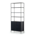 Trey Modular Wide Bookcase Black Wash