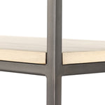 Trey Modular Wide Bookcase Iron Framing Detail