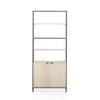 Trey Modular Wide Bookcase Dove Poplar Front View