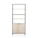 Trey Modular Wide Bookcase Dove Poplar Front View