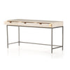 Trey Modular Writing Desk angled view showing iron