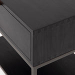 Black Wooden Nightstand