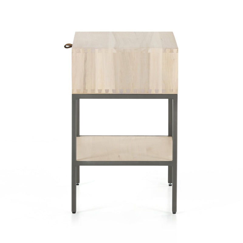 Trey Nightstand Dove Poplar Side View