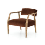 Tyler Arm Chair Burnt Auburn Velvet Four Hands