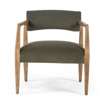 Tyler Arm Chair Modern Velvet Loden Front View Four Hands