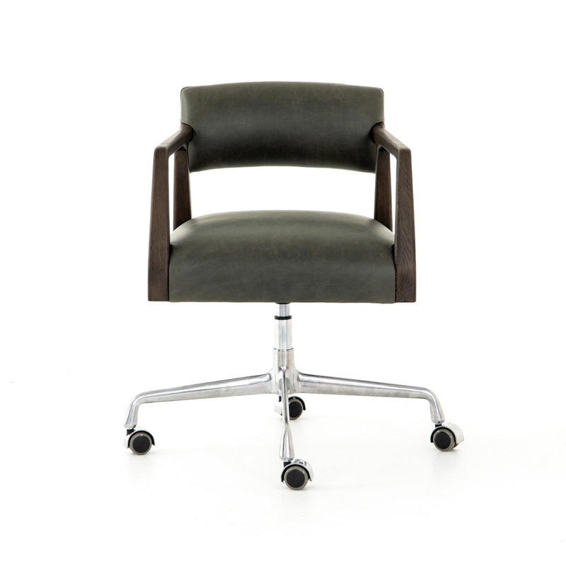 Tyler Desk Chair Chaps Ebony Front View 105588-009
