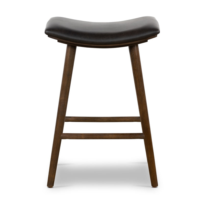 Union Counter Stool Distressed Black Front View 107656-024