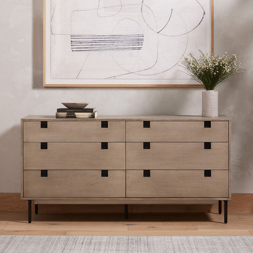 Carly 6 Drawer Dresser - Grey Wash