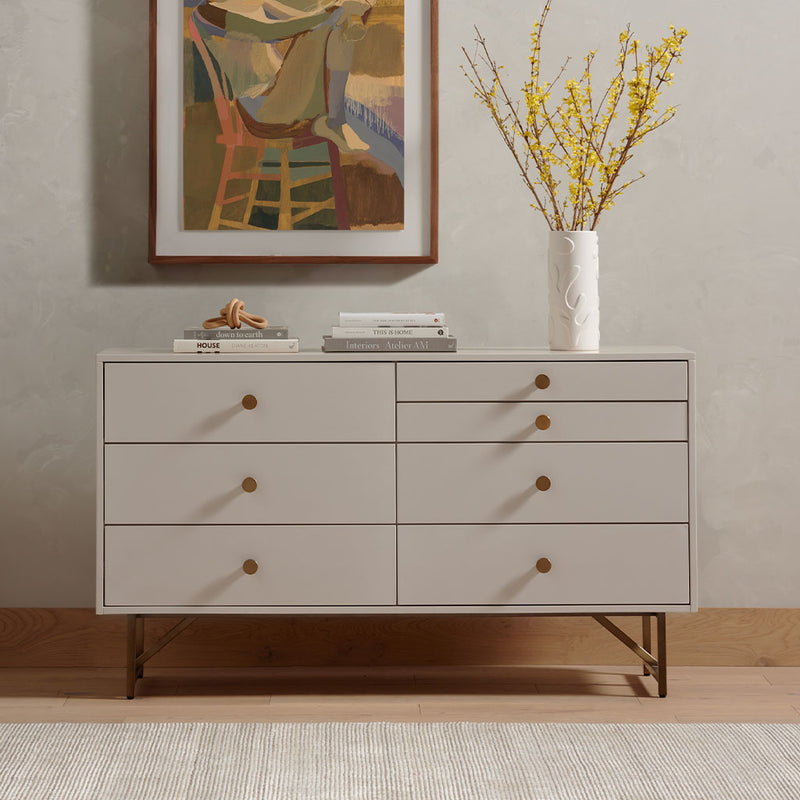 Van 7 Drawer Dresser - Matte Alabaster