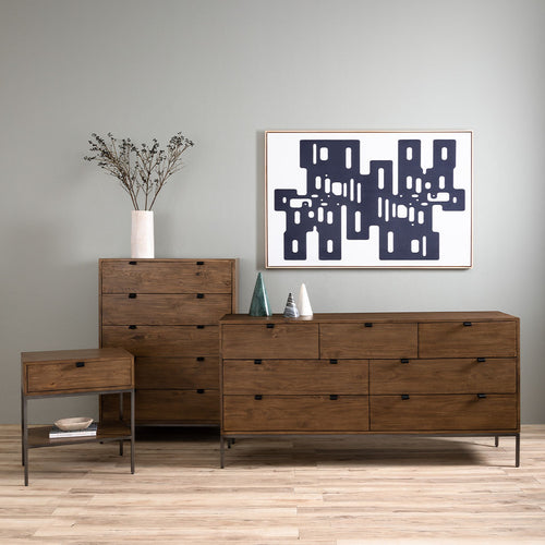 Trey 7 Drawer Dresser - Auburn