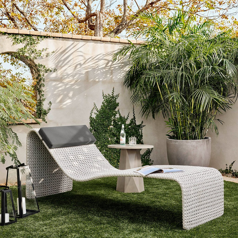 Paige Outdoor Woven Chaise Four Hands