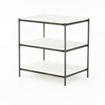 Felix Marble Nightstand - Hammered Grey