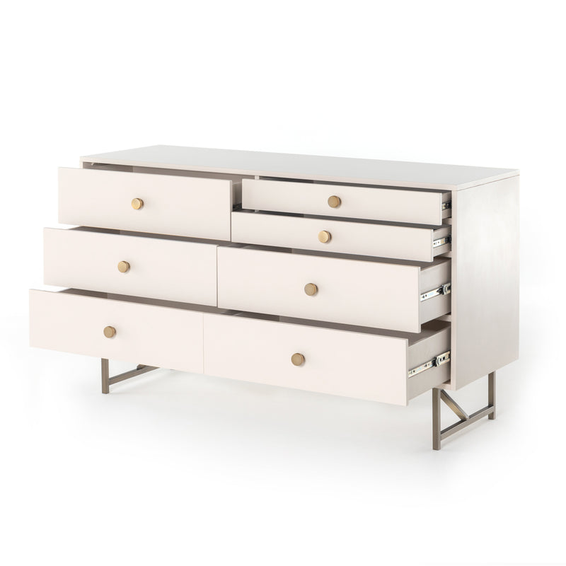 Van 7 Drawer Dresser - Matte Alabaster