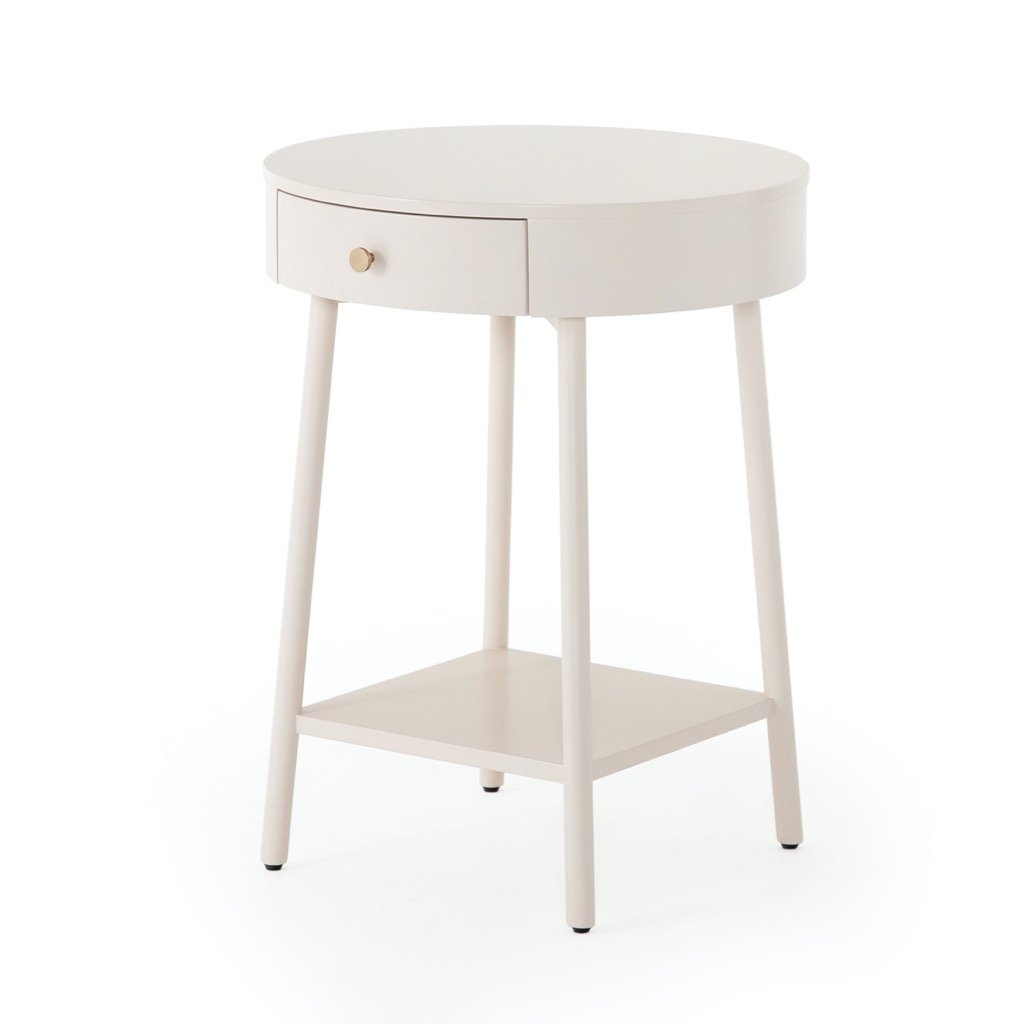 Van Nightstand Matte Alabaster Four Hands