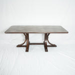 Vestal Long Copper Dining Table - Dark Brown Copper