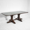 Vestal Long Copper Dining Table Rectangle Dark Brown Copper