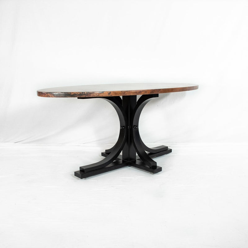 Vestal Oval Copper Dining Table Artesanos