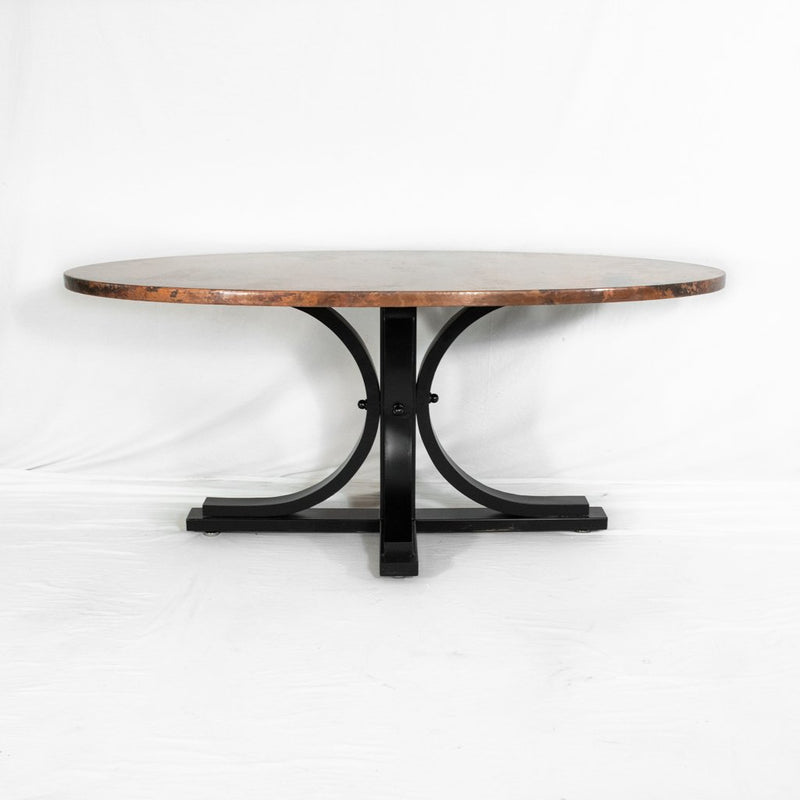 Vestal Oval Copper Dining Table Artesanos