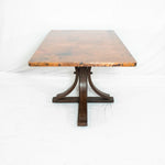 Vestal Rectangle Copper Dining Table - Natural Finish