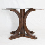 hand crafted iron and copper dining table