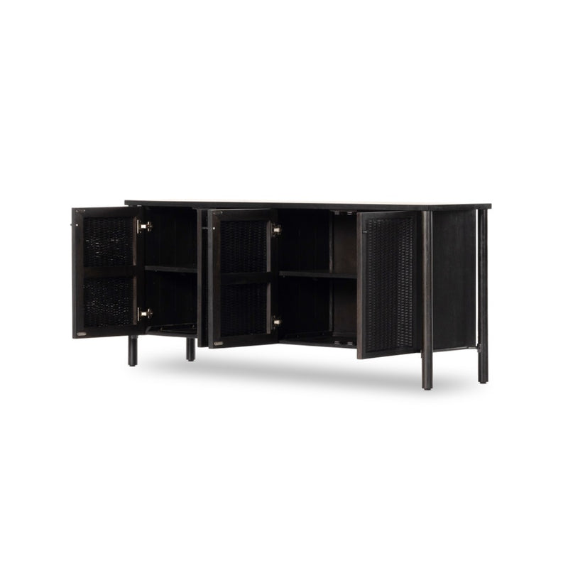 Veta Sideboard Black Cane Open Door 230334-002
