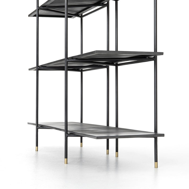 Vito Industrial Bookshelf Shelf View