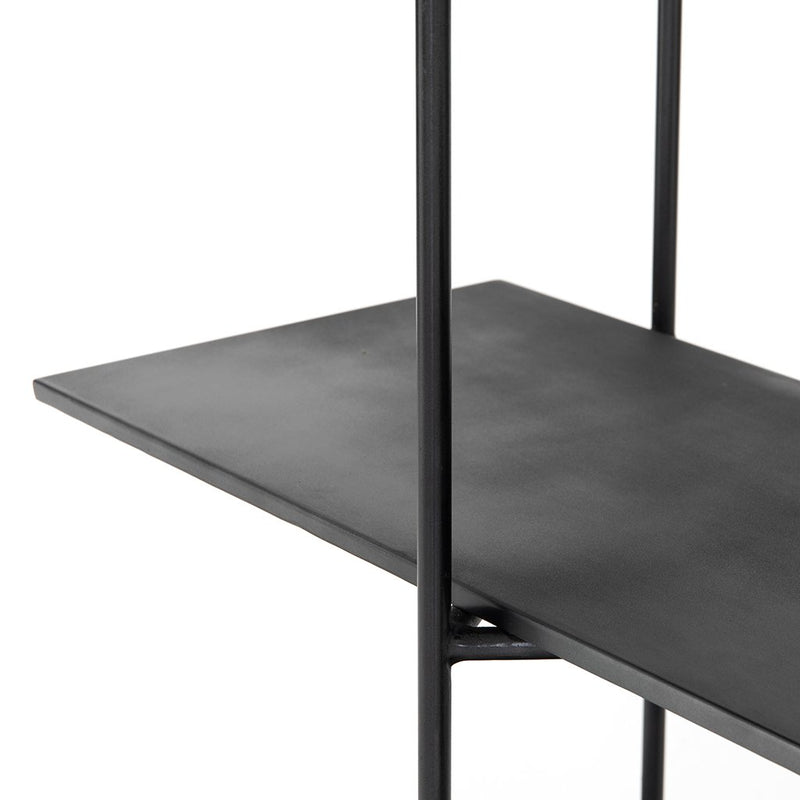 Vito Industrial Bookshelf End Shelf Detail