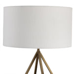 Walden Table Lamp Antique Brass White Poly-Blend Shade 101138-003