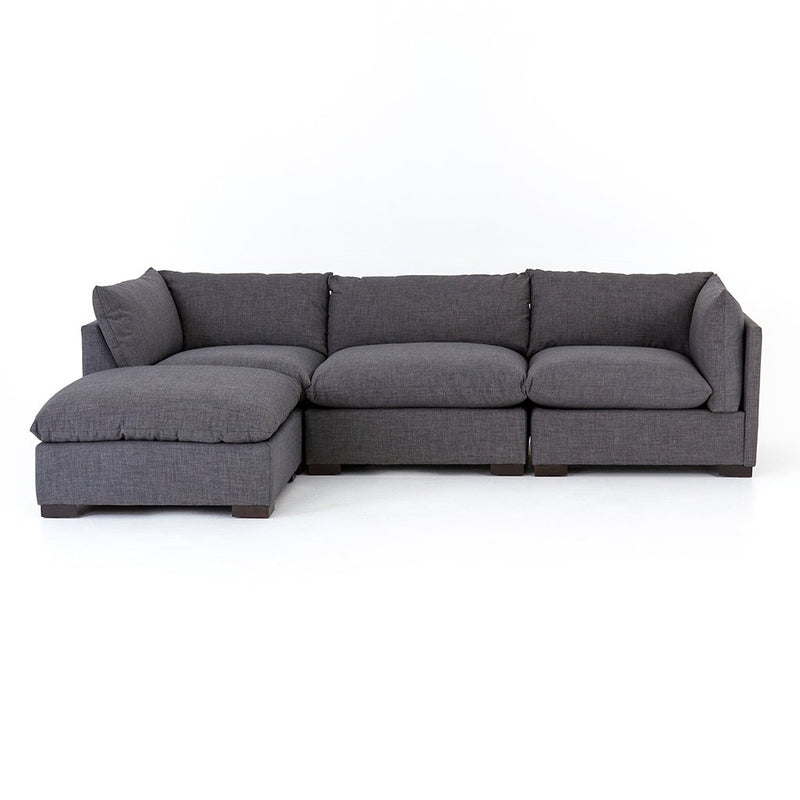 Westwood Sectional Sofa and Ottoman - Bennett Charcoal