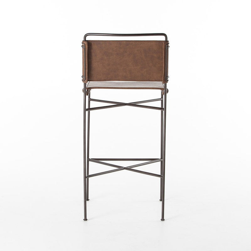 Wharton Bar Chair - Distressed Brown