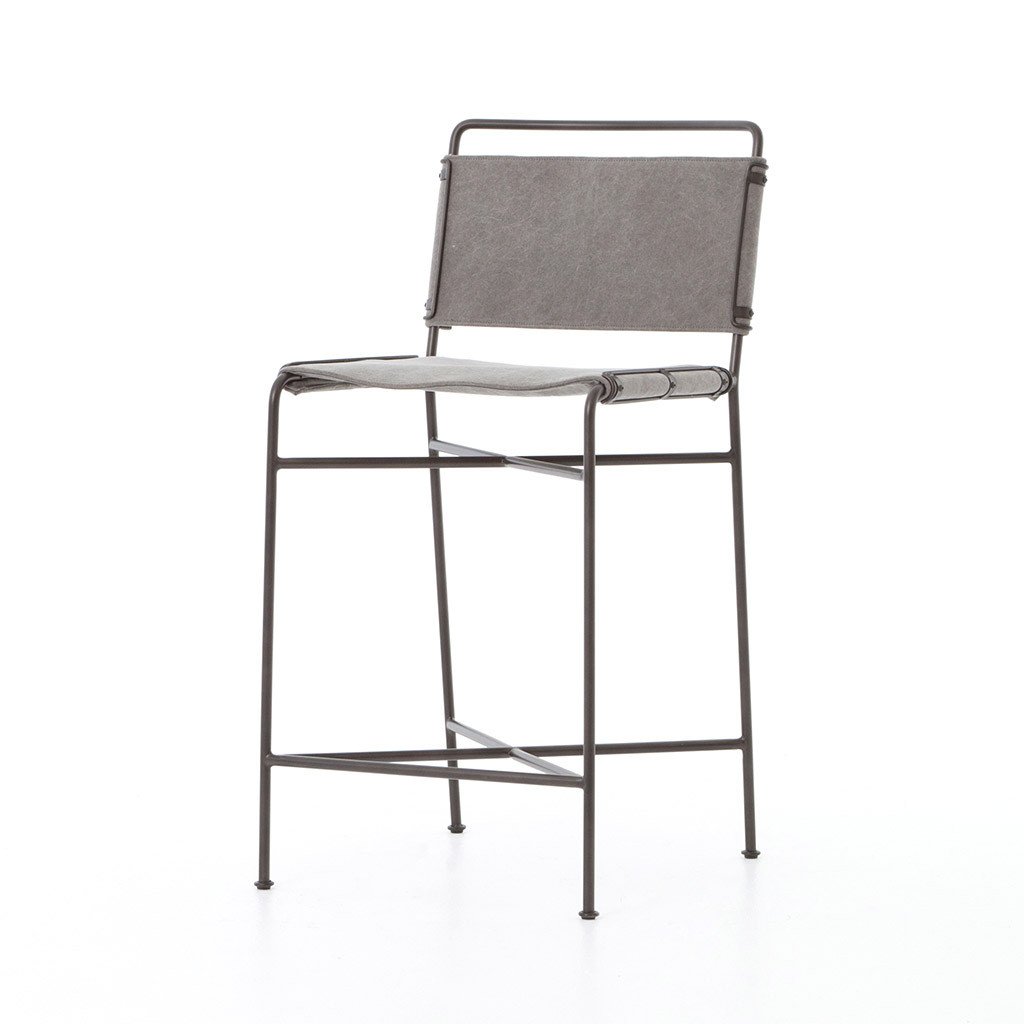 Wharton Counter Chair - Stonewash Grey