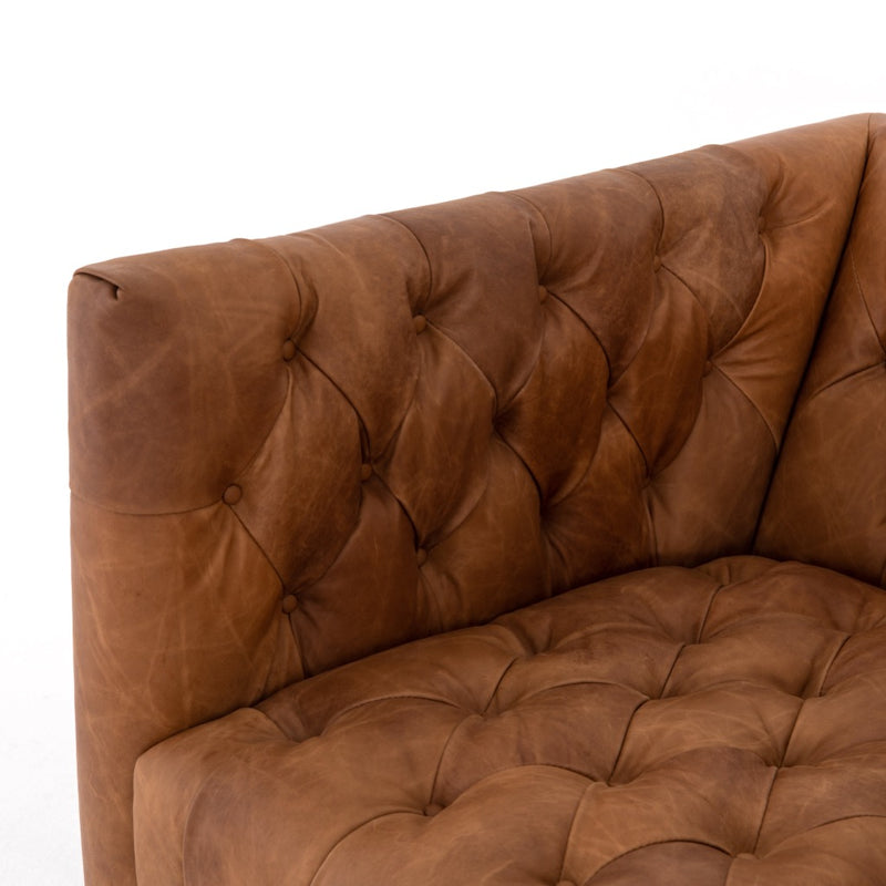 Tan Leather Accent Chair