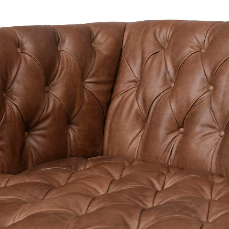 Four Hands Tufted Leather Sofa