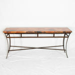 Windom Copper Sofa Table - Natural Copper Patina - Side View