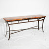 Windom Copper Console Table - Natural Copper Patina - Profile View