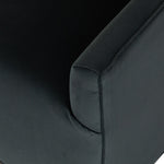 York Swivel Chair - Modern Velvet Smoke Arm Detail