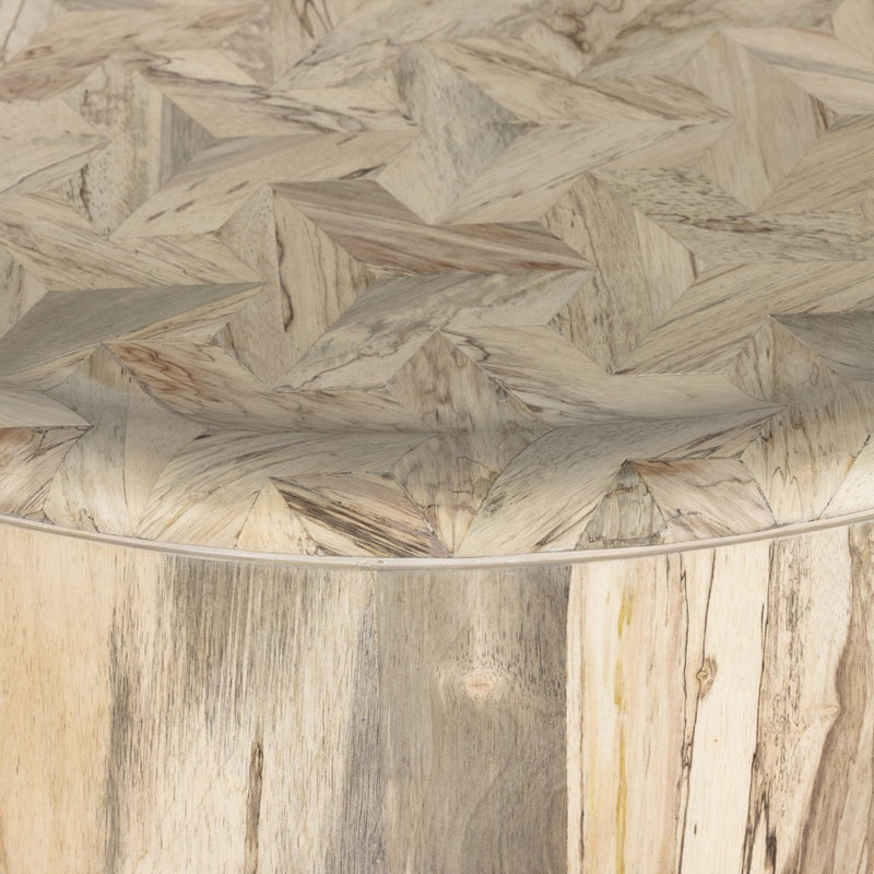 Zora Coffee Table Whitewashed Spalted Primavera Detail 239387-001
