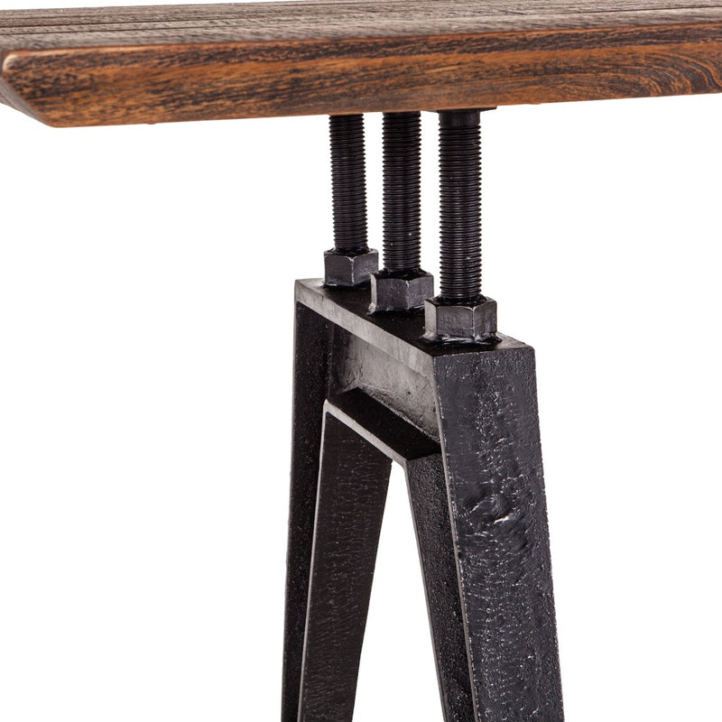 Carnegie Teak Table close up side of top and table legs