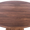 Round Wooden Dining Table close up view of top