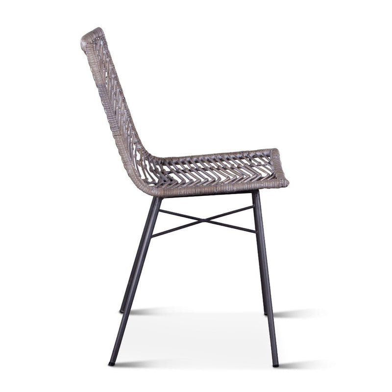 Bohemian Minimalist Dining Chair side view