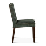 Green Velvet Dining Chair side view