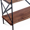 Home Trends and Design Rustic Bookshelf close up view of bottom shelf