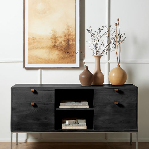 Trey Filing Credenza Black Wash Four Hands